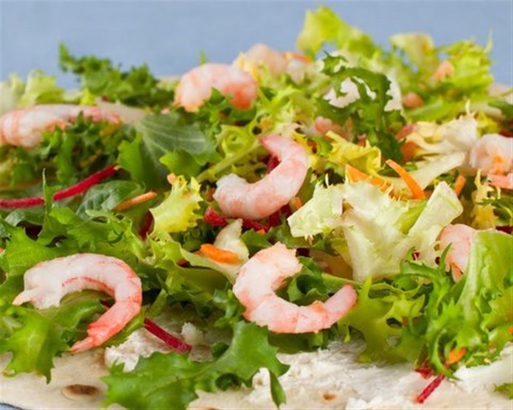 Picture of Warm Tortilla Shrimp Salad Recipe - Item No. 200-warmtortillashrimpsalad Picture of Warm Tortilla Shrimp Salad Recipe - Item No. 200-warmtortillashrimpsalad